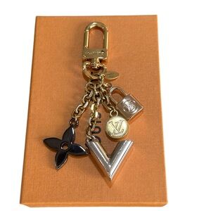 Louis Vuitton Gold and Silver Keychain